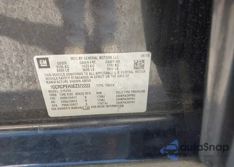 2014 Chevrolet Silverado 1500 Work Truck 1Wt from USA, damaged, VIN 1GCRCPEH0EZ372222